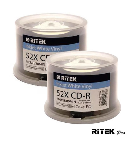 100 dischi vuoti ritek r - cd,